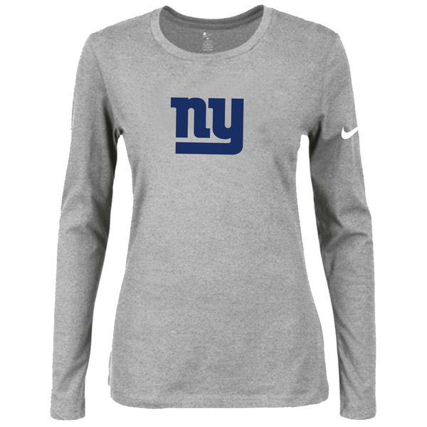 Nike New York Giants Womens Of The City Long Sleeve Tri-Blend T-Shirt - L.Grey 2