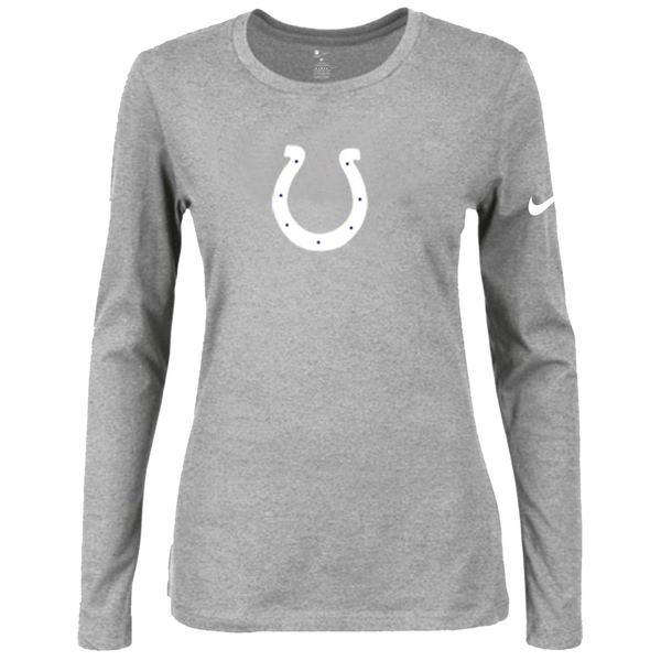 Nike Indianapolis Colts Womens Of The City Long Sleeve Tri-Blend T-Shirt - L.Grey