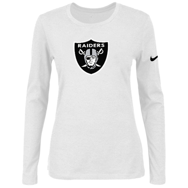 Nike Oakland Raiders Womens Of The City Long Sleeve Tri-Blend T-Shirt - White