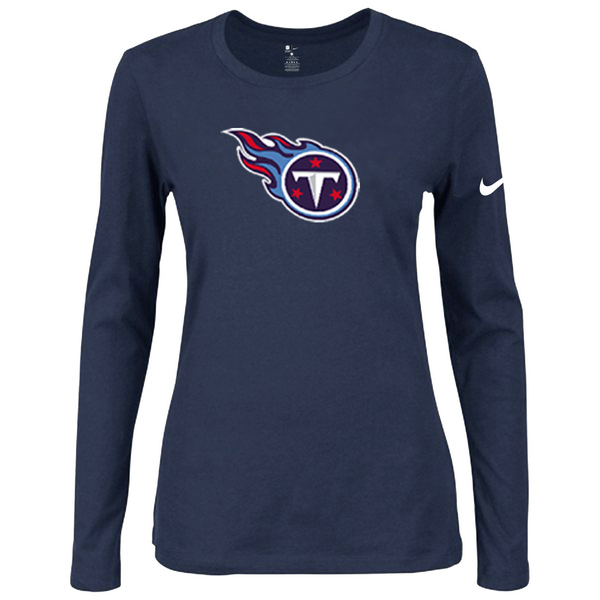 Nike Tennessee Titans Womens Of The City Long Sleeve Tri-Blend T-Shirt - D.Blue
