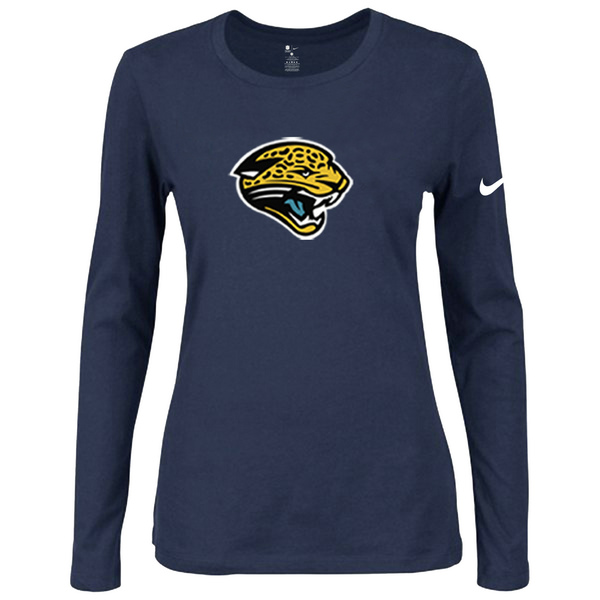 Nike Jacksonville Jaguars  Womens Of The City Long Sleeve Tri-Blend T-Shirt - D.Blue