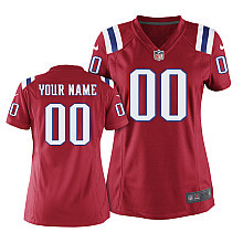 Nike New England Patriots Customized Women Red Jersey