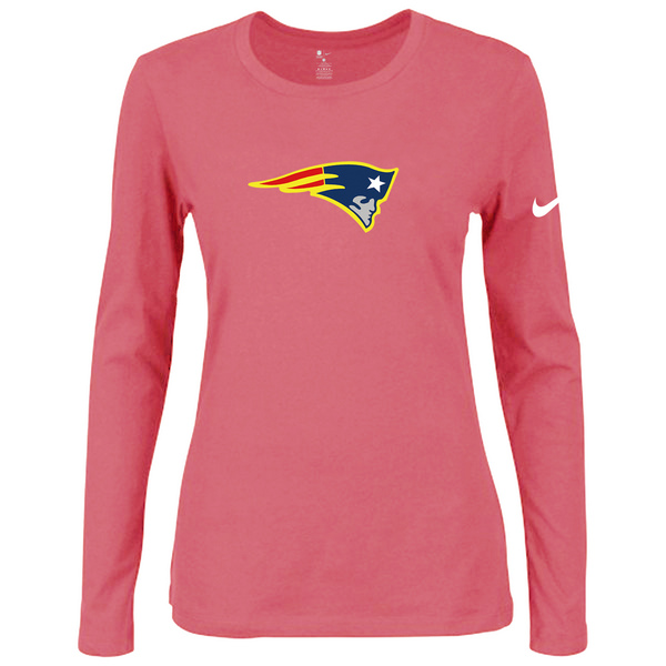 Nike New England Patriots Womens Of The City Long Sleeve Tri-Blend T-Shirt - Pink 2