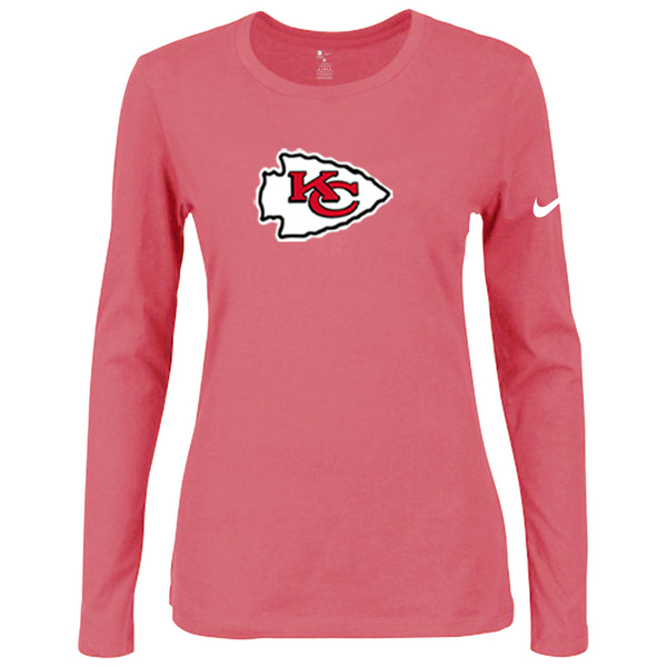 Nike Kansas City Chiefs Womens Of The City Long Sleeve Tri-Blend T-Shirt - Pink