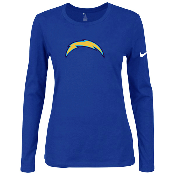 Nike San Diego Charger Womens Of The City Long Sleeve Tri-Blend T-Shirt - Blue