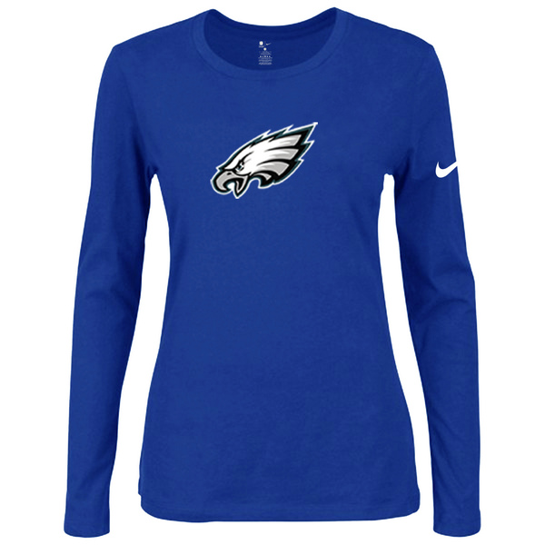 Nike Philadelphia Eagles Womens Of The City Long Sleeve Tri-Blend T-Shirt - Blue