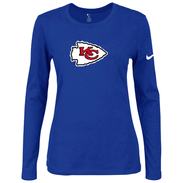 Nike Kansas City Chiefs Womens Of The City Long Sleeve Tri-Blend T-Shirt - Blue