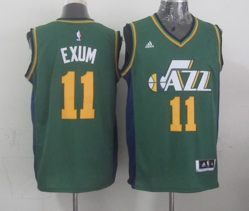 NBA Utah jazz #11 Exum Green Jersey