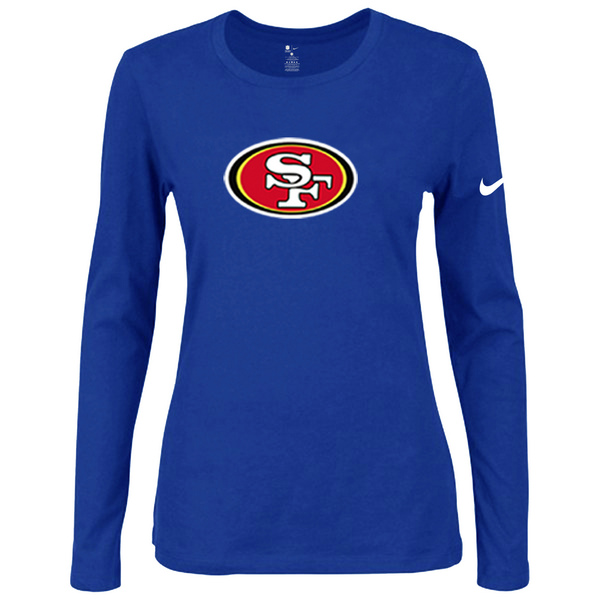 Nike San Francisco 49ers Womens Of The City Long Sleeve Tri-Blend T-Shirt - Blue