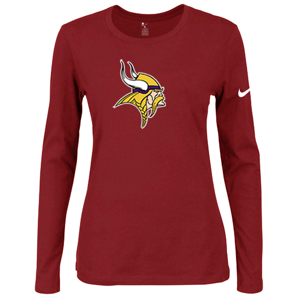 Nike Minnesota Vikings Womens Of The City Long Sleeve Tri-Blend T-Shirt - Red