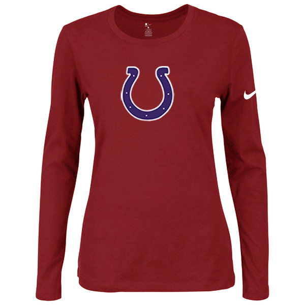Nike Indianapolis Colts Womens Of The City Long Sleeve Tri-Blend T-Shirt - Red2