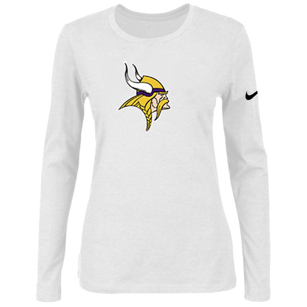 Nike Minnesota Vikings Womens Of The City Long Sleeve Tri-Blend T-Shirt - White