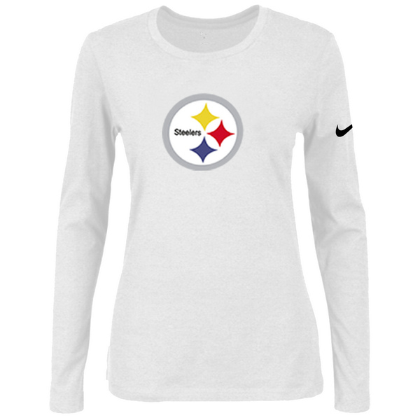 Nike Pittsburgh Steelers Womens Of The City Long Sleeve Tri-Blend T-Shirt - White