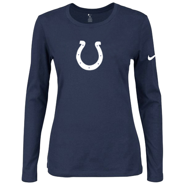 Nike Indianapolis Colts Womens Of The City Long Sleeve Tri-Blend T-Shirt - D.Blue