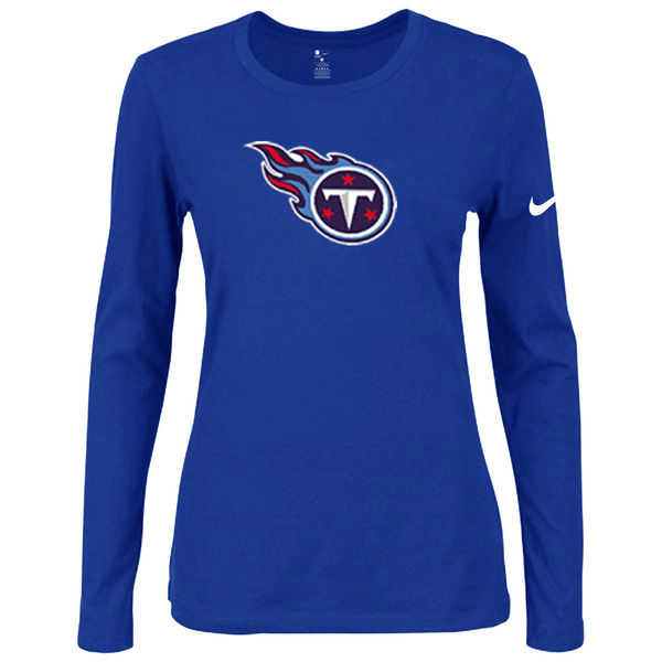 Nike Tennessee Titans Womens Of The City Long Sleeve Tri-Blend T-Shirt - Blue