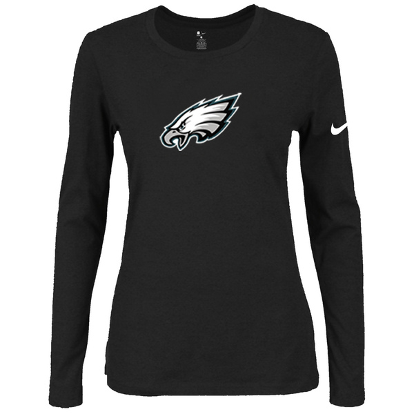 Nike Philadelphia Eagles Womens Of The City Long Sleeve Tri-Blend T-Shirt - Black