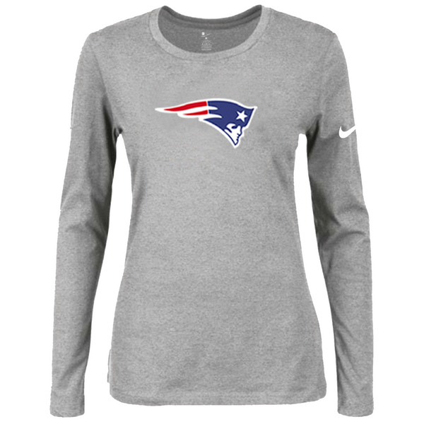 Nike New England Patriots Womens Of The City Long Sleeve Tri-Blend T-Shirt - L.Grey