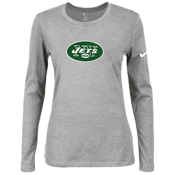 Nike New York Jets Womens Of The City Long Sleeve Tri-Blend T-Shirt - L.Grey