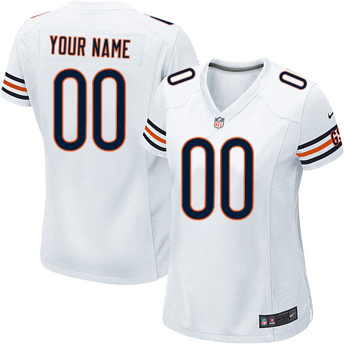 Nike Chicago Bears Customized Game Womens White Jersey