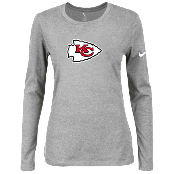 Nike Kansas City Chiefs Womens Of The City Long Sleeve Tri-Blend T-Shirt - L.Grey
