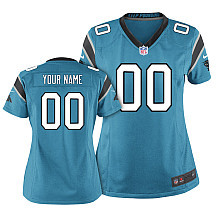 Women Nike Customized Game Carolina Panthers Jersey Blue