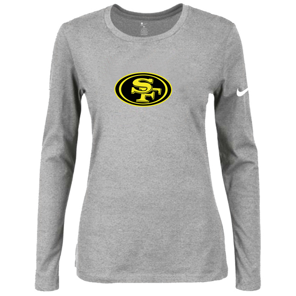 Nike San Francisco 49ers Womens Of The City Long Sleeve Tri-Blend T-Shirt - L.Grey 2