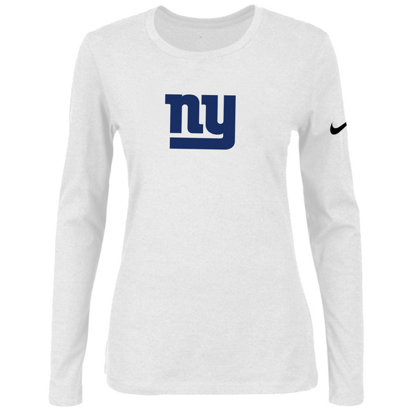 Nike New York Giants Womens Of The City Long Sleeve Tri-Blend T-Shirt - White 2