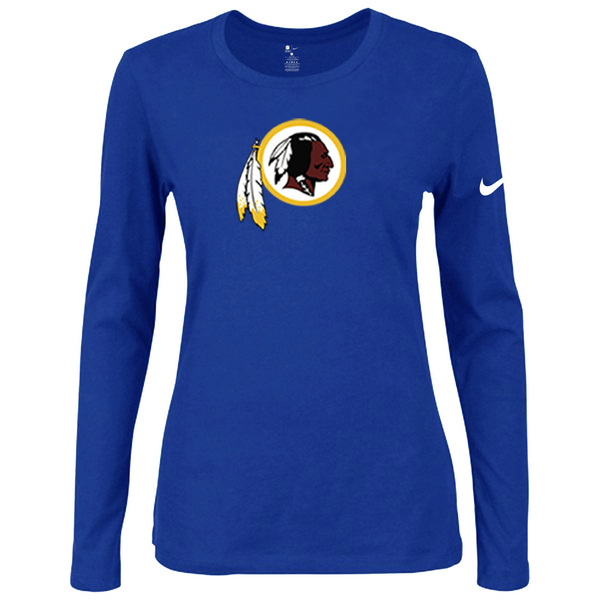 Nike Washington Redskins Womens Of The City Long Sleeve Tri-Blend T-Shirt - Blue