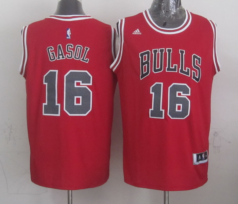 NBA Chicago bulls #16 Gasol Red Jersey