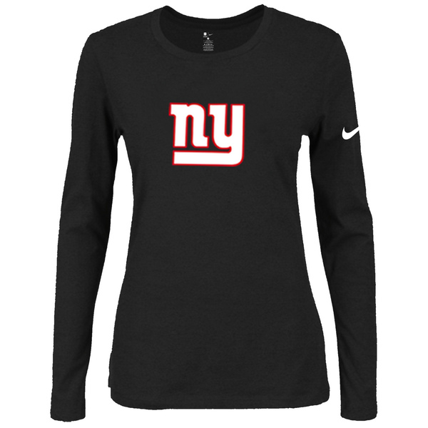 Nike New York Giants Womens Of The City Long Sleeve Tri-Blend T-Shirt - Black