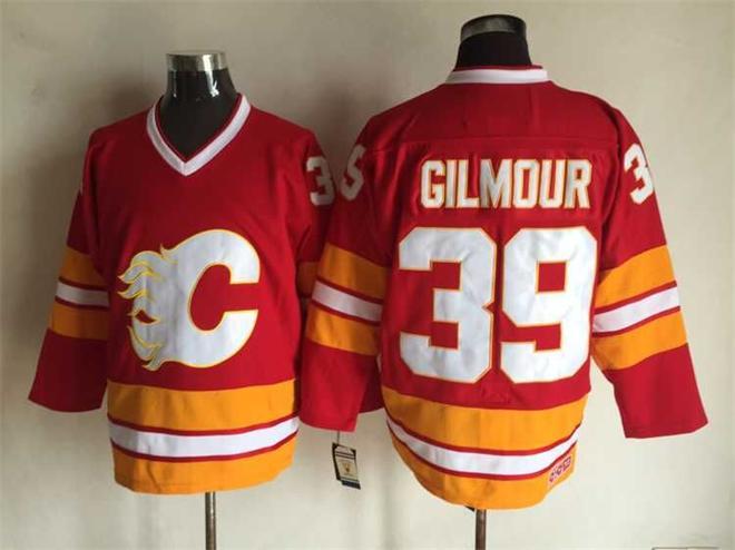 NHL Calgary Flames #39 Gilmour Red Jersey
