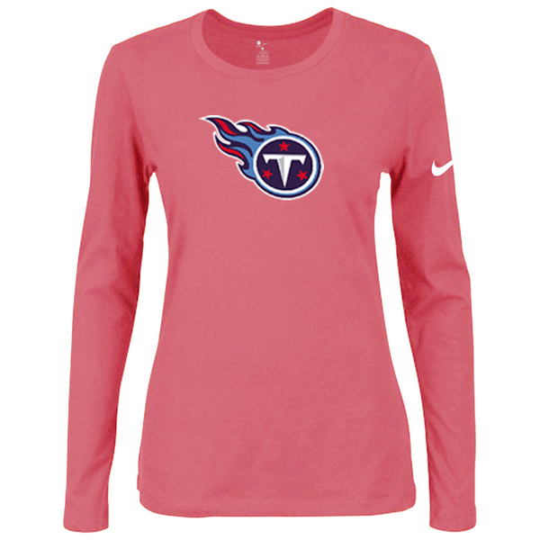 Nike Tennessee Titans Womens Of The City Long Sleeve Tri-Blend T-Shirt - Pink