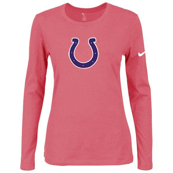 Nike Indianapolis Colts Womens Of The City Long Sleeve Tri-Blend T-Shirt - Pink2