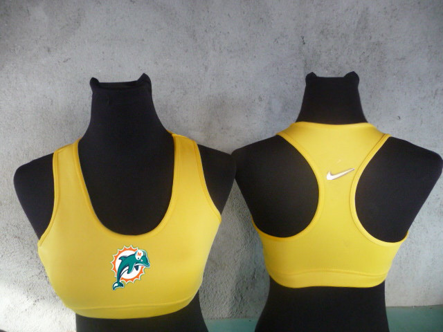 NFL Miami Dolphins Women Yellow Tank Top