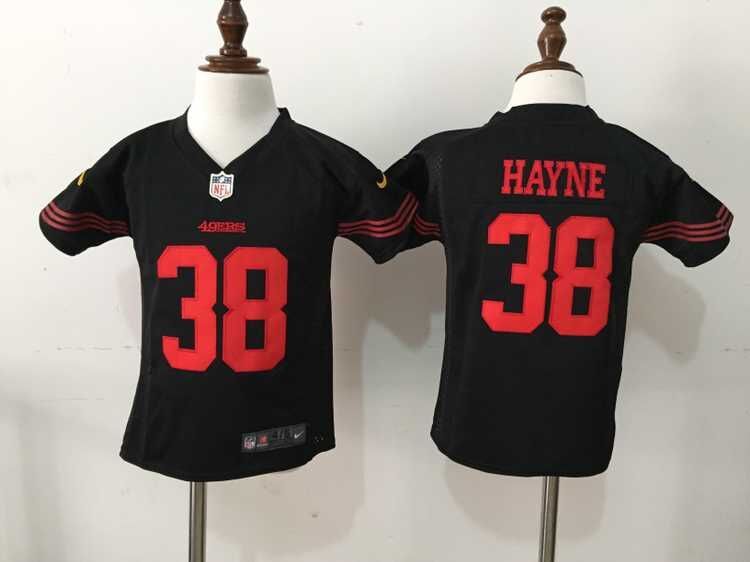 Nike San Francisco 49ers #38 Hayne Black Alternate Kids Jersey 2-5T