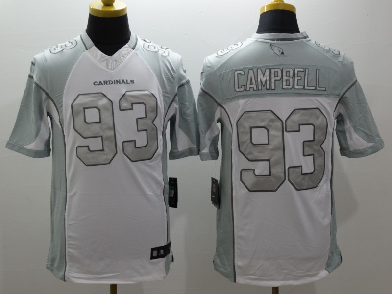 Nike Arizona Cardinals #93 Campbell Platinum Limited Jersey