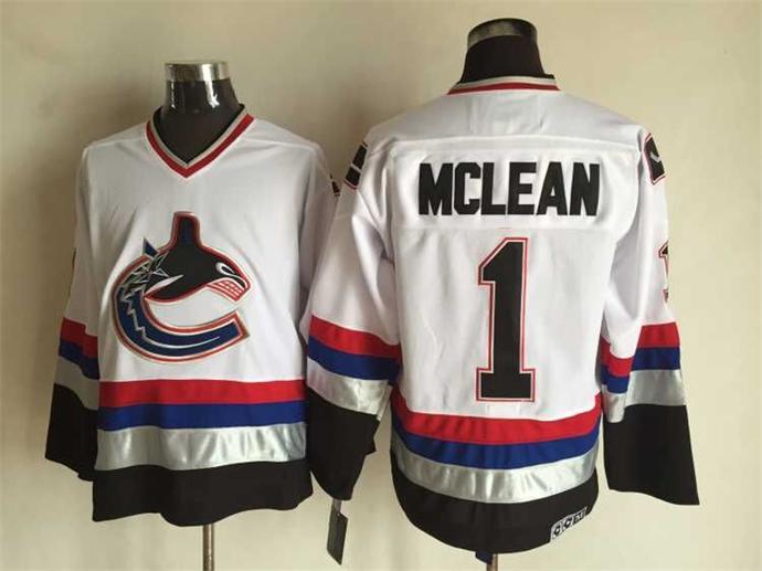 NHL Vancouver Canucks #1 Mclean White Jersey