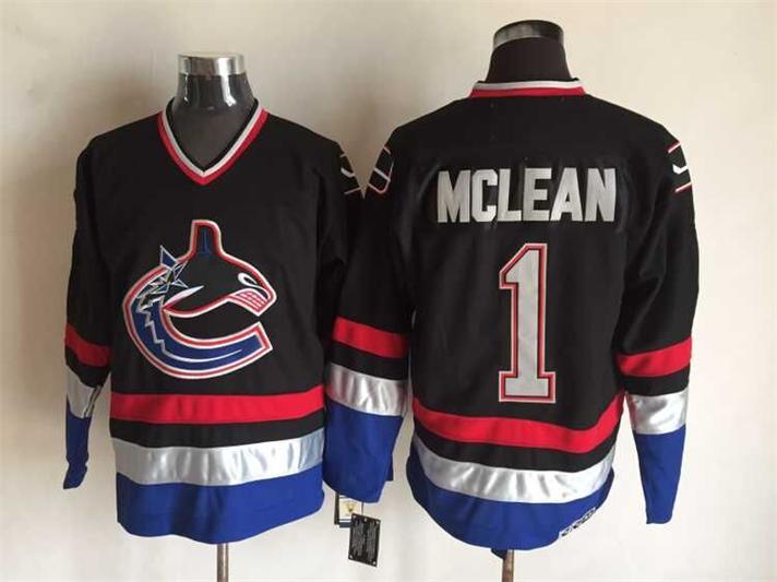 NHL Vancouver Canucks #1 Mclean Black Jersey