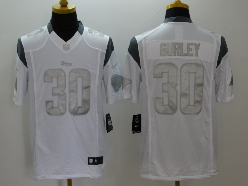 Nike ST.Louis Rams #30 Gurley Platinum Limited Jersey