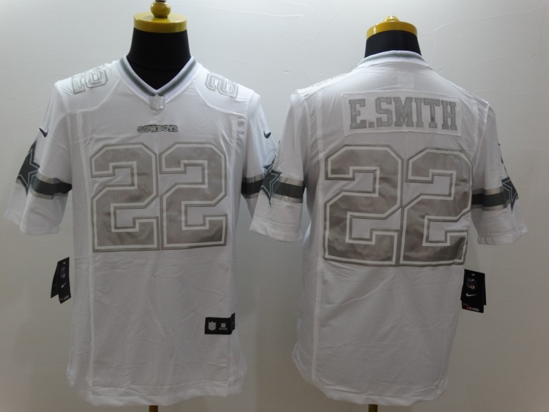 Nike Dallas Cowboys #22 E.Smith Platinum Limited Jersey