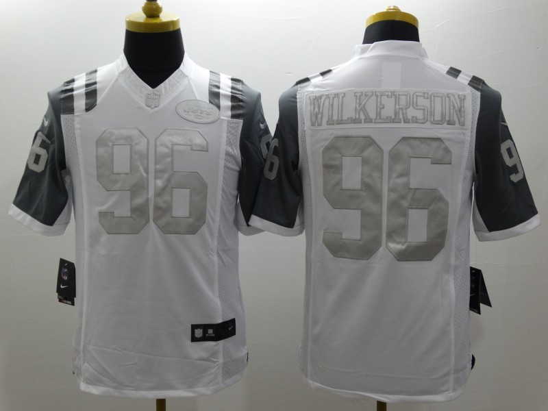 Nike New York Jets #96 Wilkerson Platinum White Mens NFL Limited Jerseys 