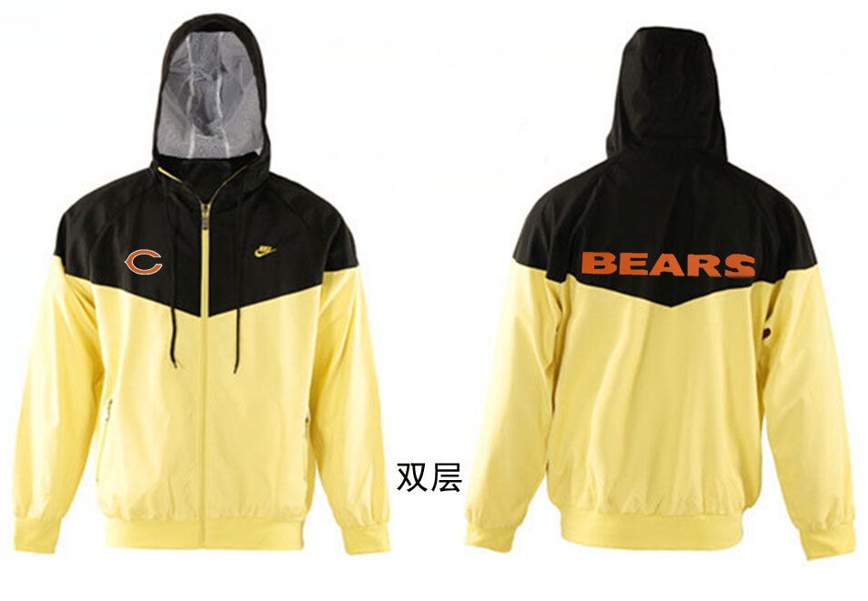 NFL Chicago Bears Yellow Black Jacket