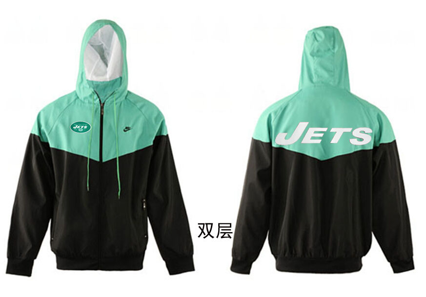 NFL New York Jets Green Black Jacket