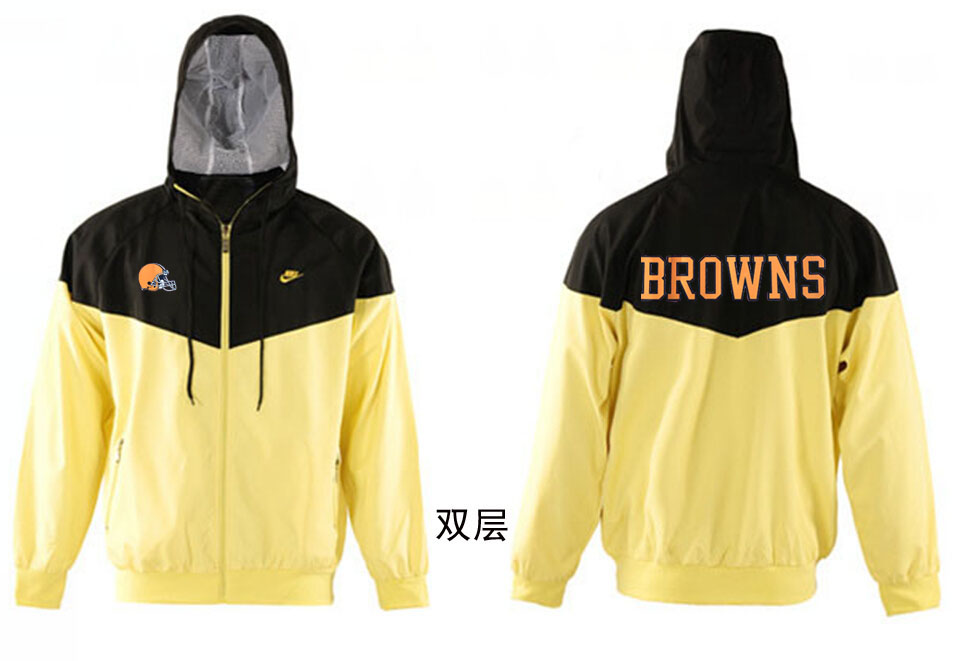 NFL Cleveland Browns Black Yellow Jacket