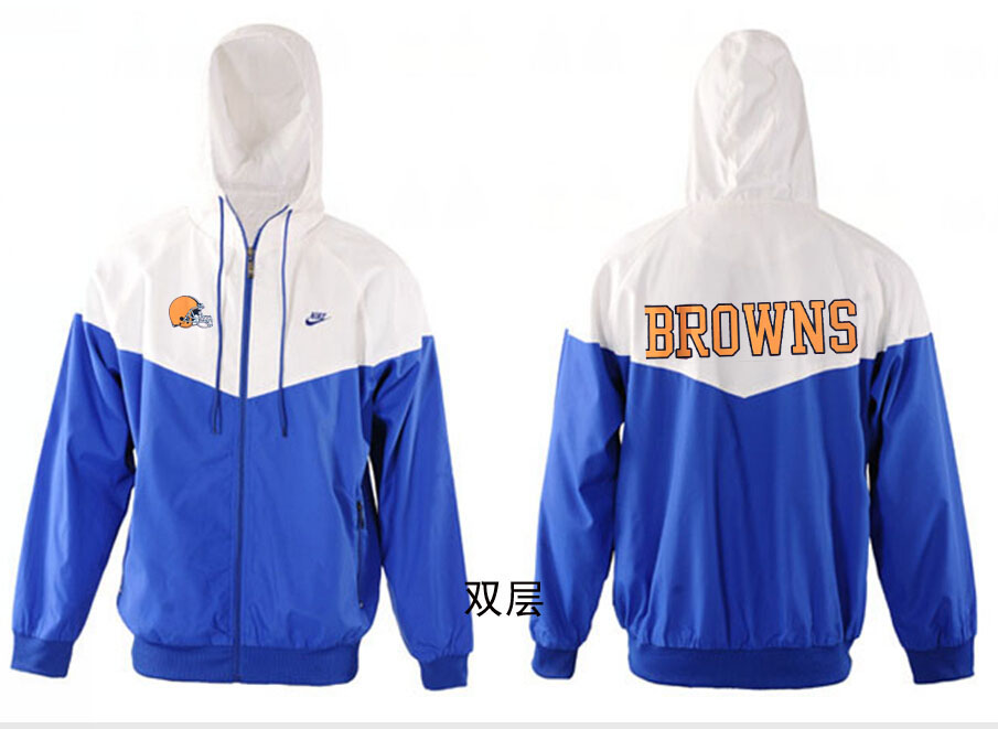 NFL Cleveland Browns Blue White Jacket