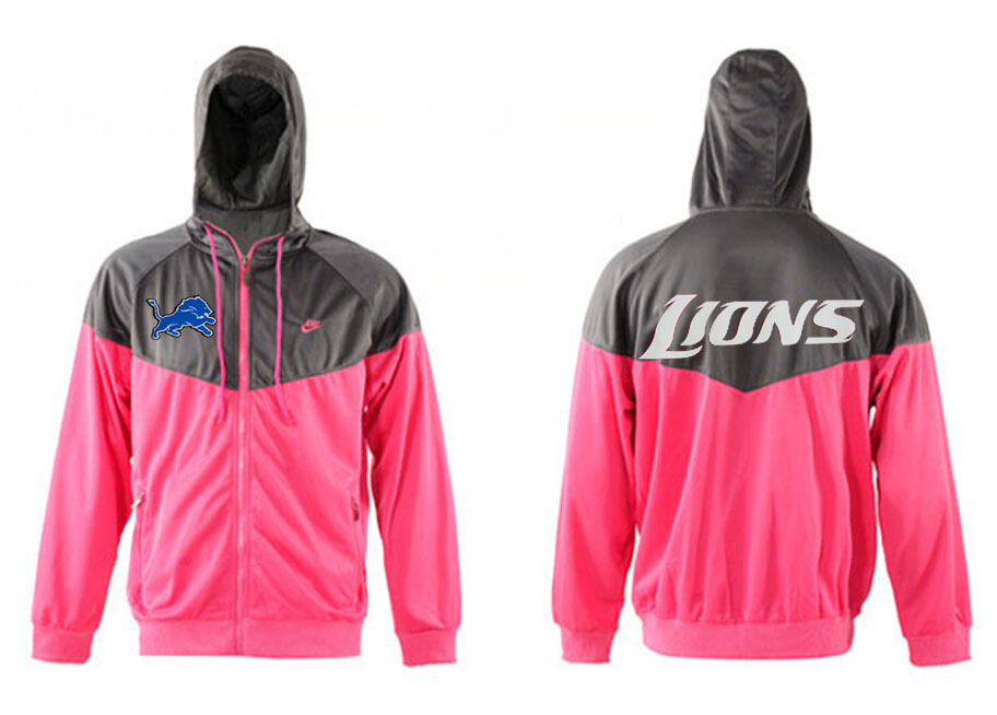 NFL Detroit Lions Grey Pink Jacket