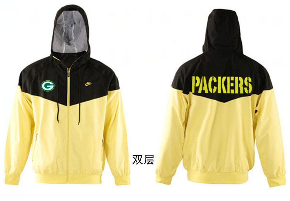 NFL Green Bay Packers Yellow Black Jacket