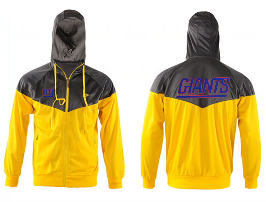 NFL New York Giants Grey Yellow Jacket