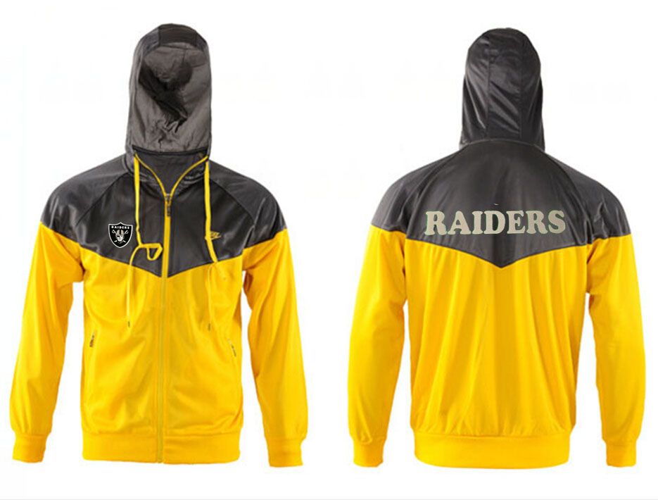 NFL Oakland Raiders Grey Yellow Jacket