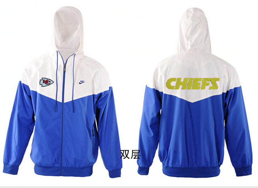 NFL Kansas City Chiefs White Blue Jacket